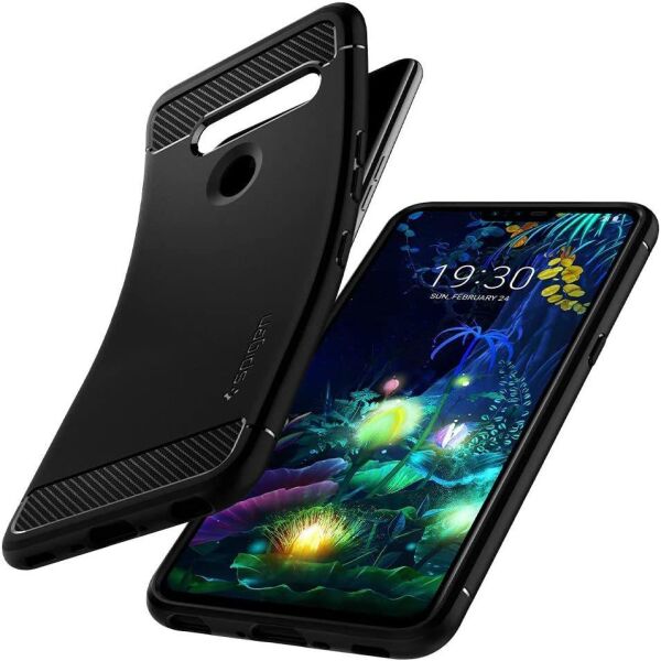 Spigen V50 ThinQ ile Uyumlu Kılıf Rugged Armor Black