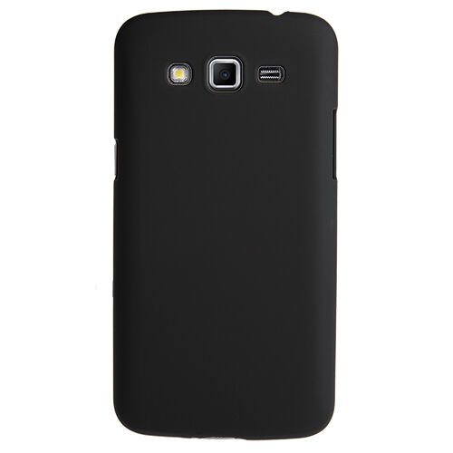 Galaxy Grand 2 G7100 ile Uyumlu Sert Kauçuk Kılıf Siyah