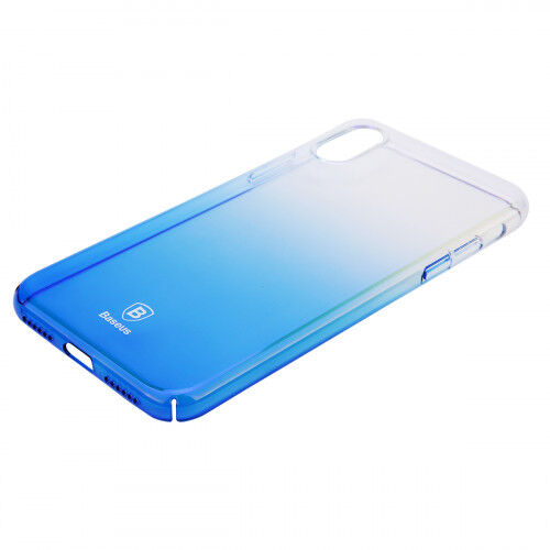 Baseus iPhone X ile Uyumlu Glaze Case Mavi