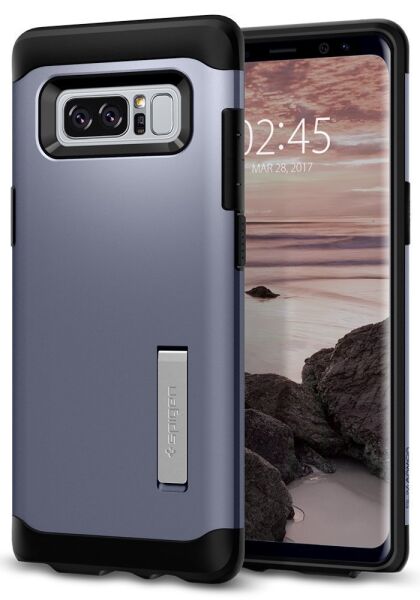 Spigen Galaxy Note 8 ile Uyumlu Kılıf Slim Armor Orchid Gray