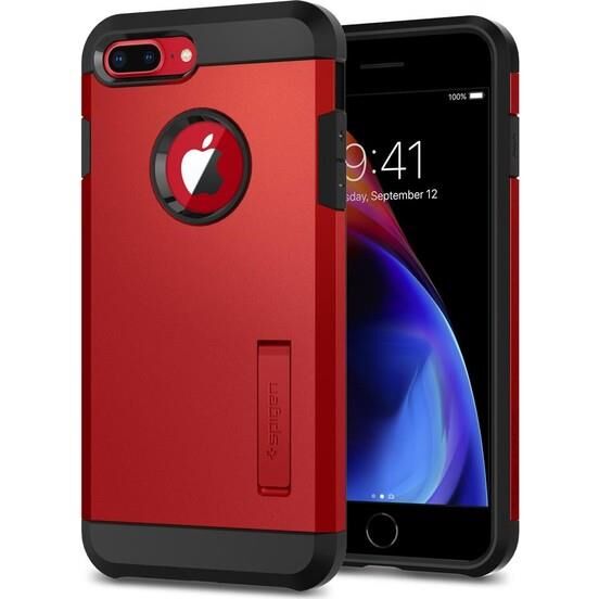 Spigen iPhone 7 Plus / 8 Plus ile Uyumlu Kılıf Tough Armor 2 Red