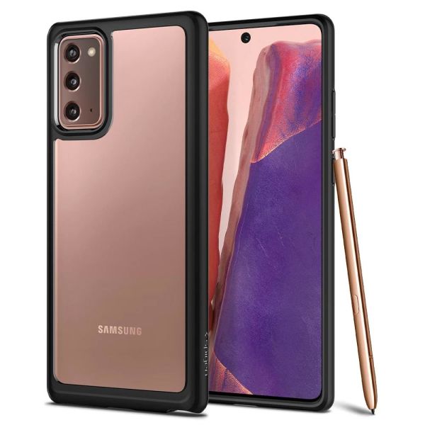 Spigen Galaxy Note 20 ile Uyumlu Kılıf Ultra Hybrid Black (Out)