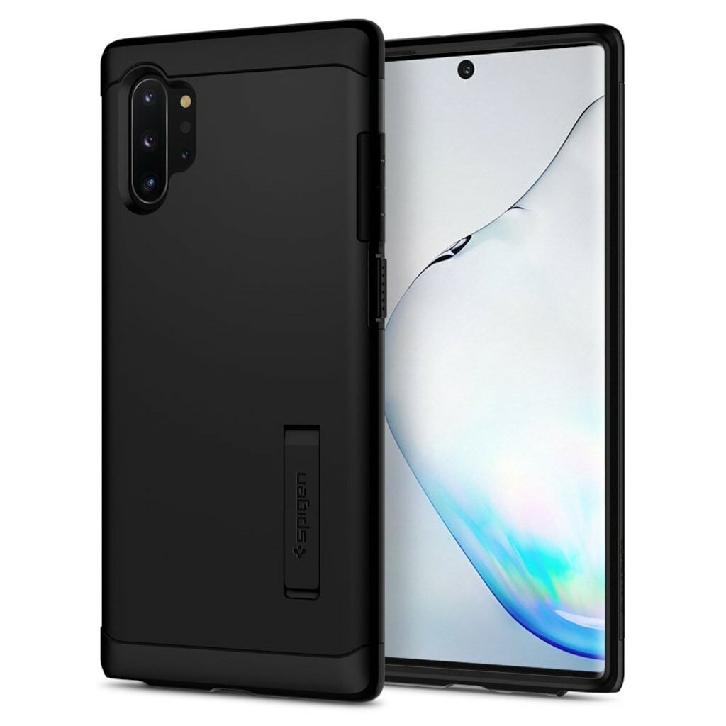 Spigen Galaxy Note 10 Plus ile Uyumlu Kılıf Slim Armor Black