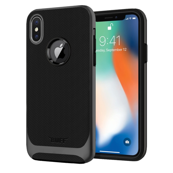 Buff iPhone X ile Uyumlu New Armor Kılıf Space Gray