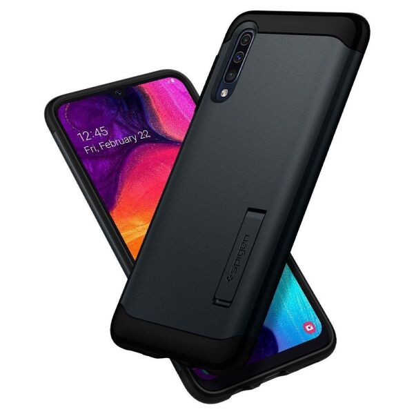 Spigen Galaxy A50/A50s/A30s ile Uyumlu Kılıf Slim Armor Metal Slate