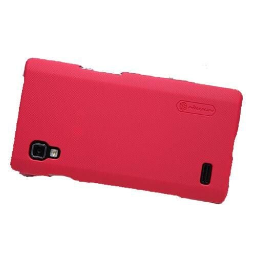 Nillkin Optimus L9 ile Uyumlu Sert Kauçuk Kılıf Kırmızı