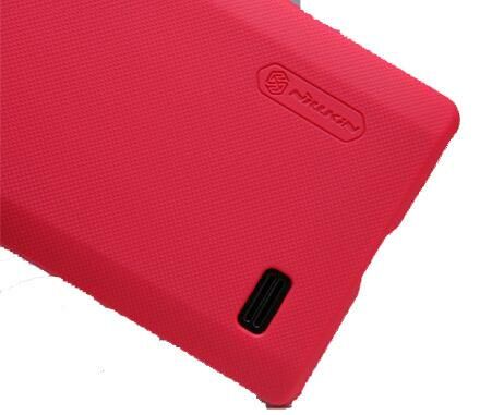 Nillkin Optimus L9 ile Uyumlu Sert Kauçuk Kılıf Kırmızı