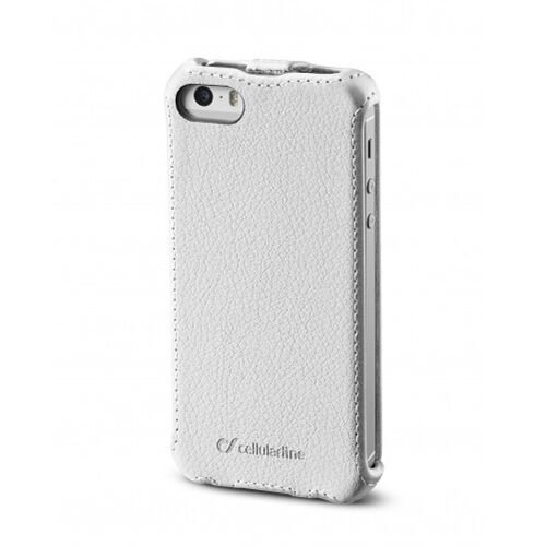 Cellular Line iPhone SE/5S/5 ile Uyumlu Flap Mıknatıssız Kılıf Beyaz FLAPIPHONE5W