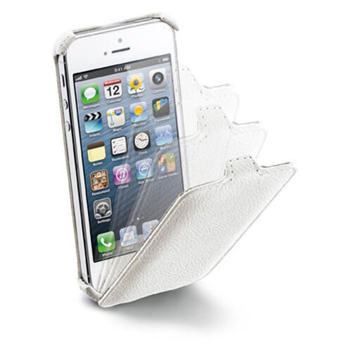 Cellular Line iPhone SE/5S/5 ile Uyumlu Flap Mıknatıssız Kılıf Beyaz FLAPIPHONE5W