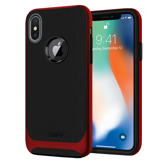 Buff iPhone X ile Uyumlu New Armor Kılıf Red