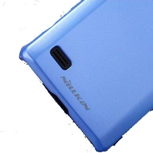 Nillkin Optimus L9 ile Uyumlu Parlak Sert Kauçuk Kılıf Mavi