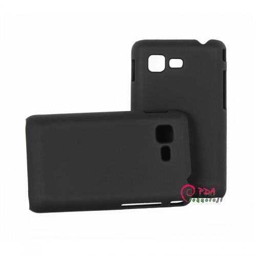 S5222 Star 3 Duos ile Uyumlu Sert Kauçuk Kılıf Yumuşak Dokulu Model Siyah Renk