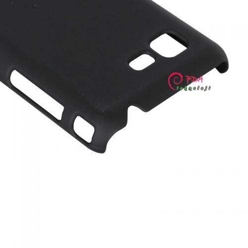 S5222 Star 3 Duos ile Uyumlu Sert Kauçuk Kılıf Yumuşak Dokulu Model Siyah Renk