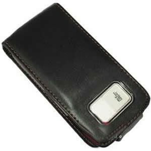 N97 ile Uyumlu Deri Kılıf (Dik Model) Siyah Renk