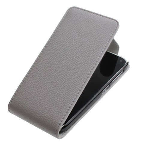 Discovery ile Uyumlu Dik Model Kapaklı Deri Kılıf Beyaz