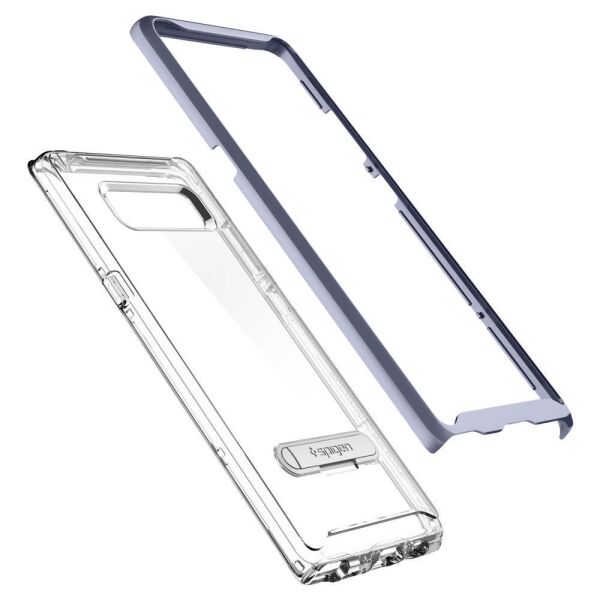 Spigen Galaxy Note 8 ile Uyumlu Kılıf Crystal Hybrid Orchid Gray
