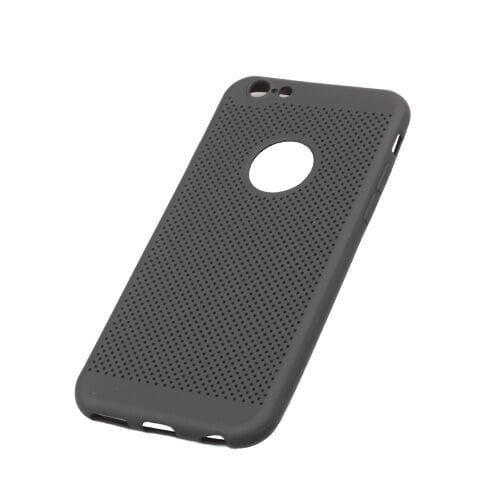 iPhone 6Plus/6SPlus ile Uyumlu Rubber Delikli Silikon Kılıf Siyah