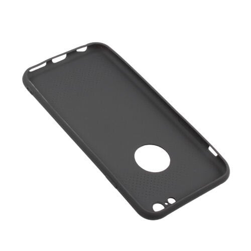 iPhone 6Plus/6SPlus ile Uyumlu Rubber Delikli Silikon Kılıf Siyah