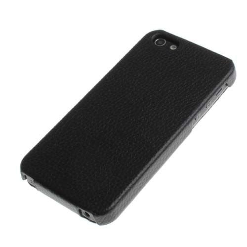 iPhone SE/5S/5 ile Uyumlu Deri Kılıf Dik Mıknatıssız Model Siyah Renk