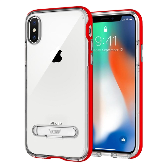 Buff iPhone X ile Uyumlu Air Bumper Kılıf Red