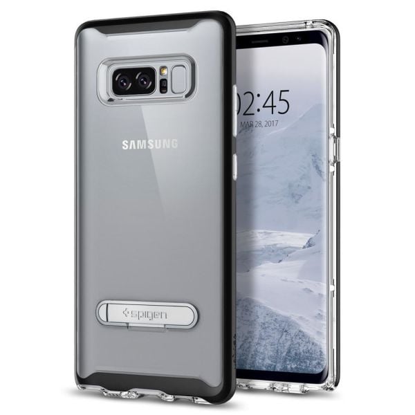 Spigen Galaxy Note 8 ile Uyumlu Kılıf Crystal Hybrid Black