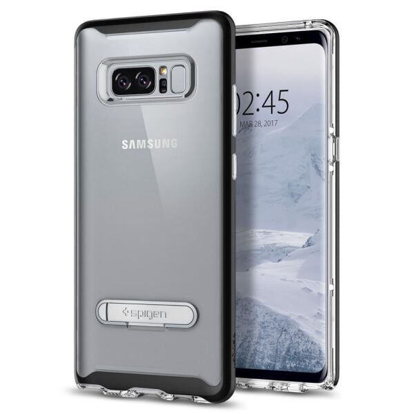 Spigen Galaxy Note 8 ile Uyumlu Kılıf Crystal Hybrid Black