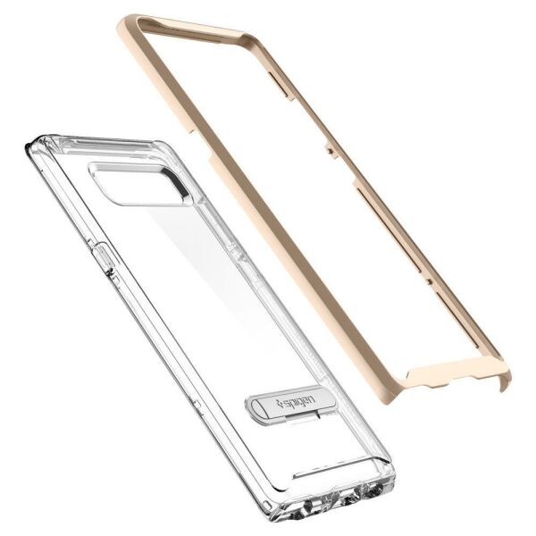 Spigen Galaxy Note 8 ile Uyumlu Kılıf Crystal Hybrid Champagne Gold