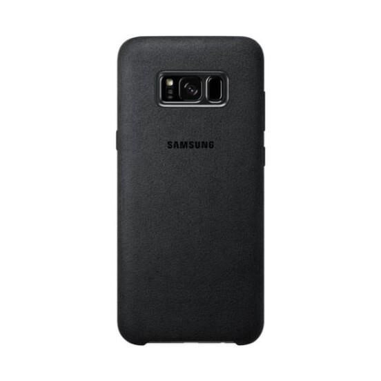 Galaxy S8 ile Uyumlu Alcantara Kılıf Dark Gray EF-XG950ASEGWW