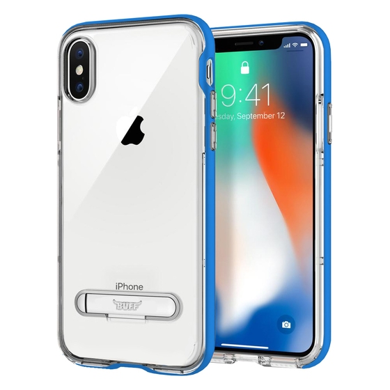 Buff iPhone X ile Uyumlu Air Bumper Kılıf Blue