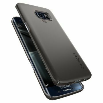 Spigen Galaxy S7 Edge ile Uyumlu Kılıf Thin Fit Ultra İnce Gun Metal