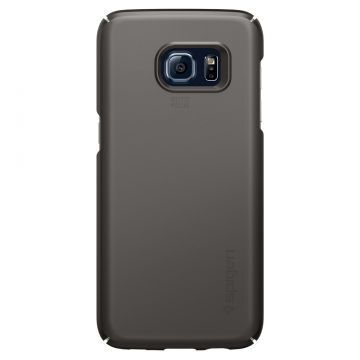 Spigen Galaxy S7 Edge ile Uyumlu Kılıf Thin Fit Ultra İnce Gun Metal