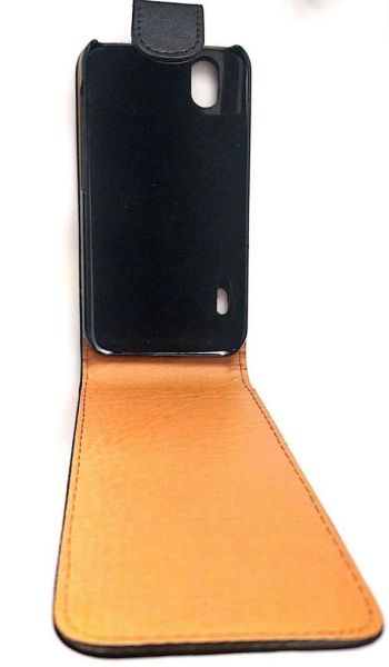 Optimus Black P970 ile Uyumlu Kapaklı Deri Kılıf Siyah