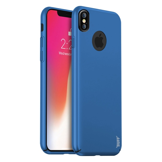 Buff iPhone X ile Uyumlu Slim Fit Kılıf Blue