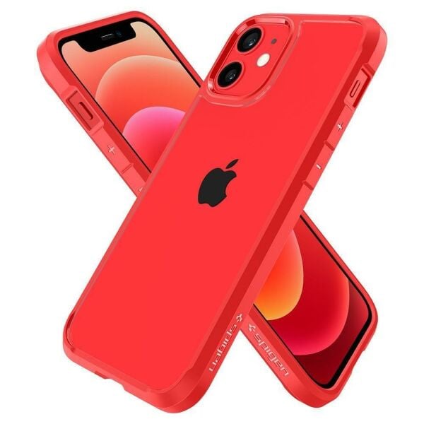 Spigen iPhone 12 Mini ile Uyumlu Kılıf Ultra Hybrid Red