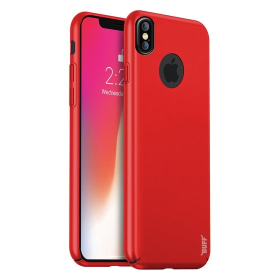 Buff iPhone X ile Uyumlu Slim Fit Kılıf Red