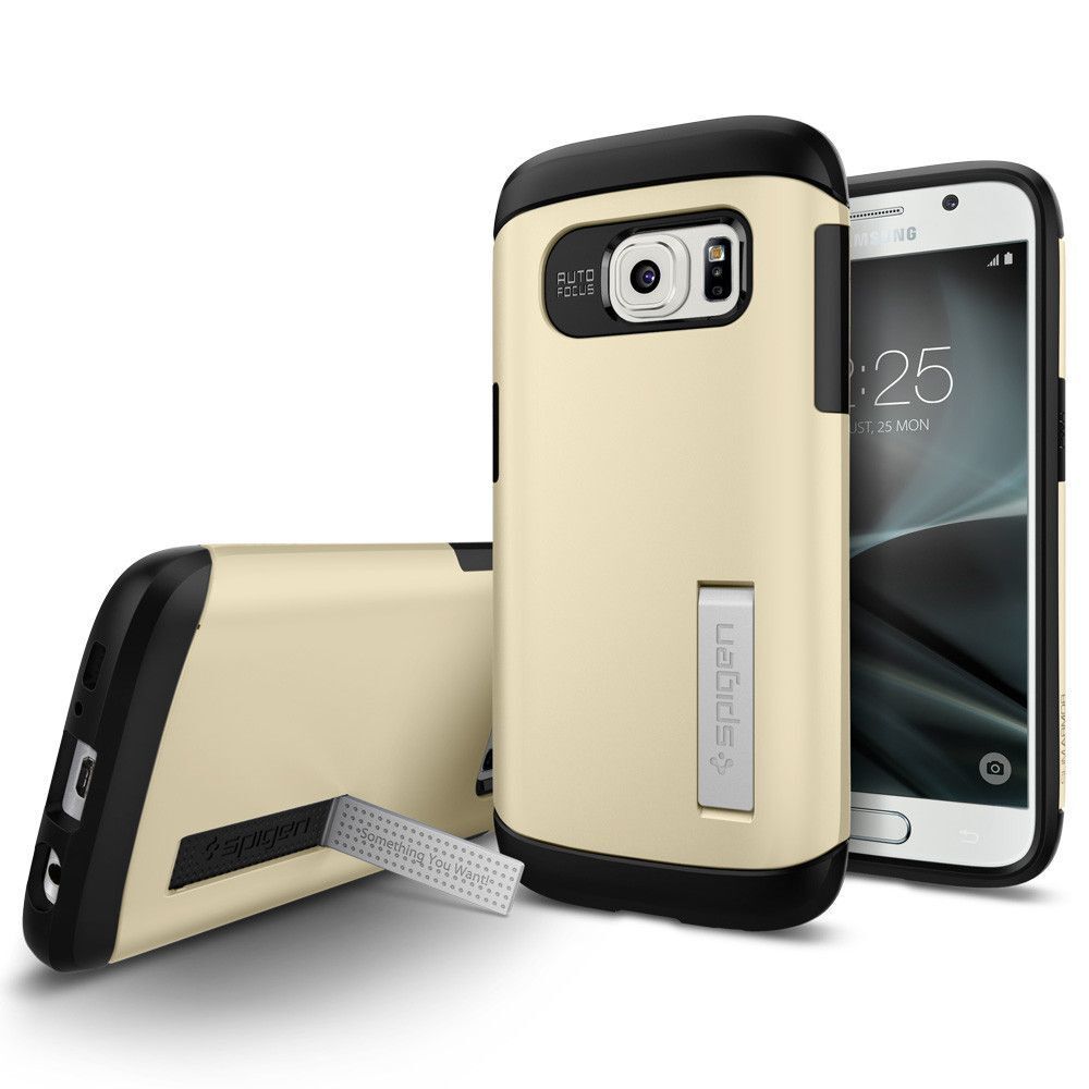 Spigen Galaxy S7 ile Uyumlu Kılıf Slim Armor Champagne Gold