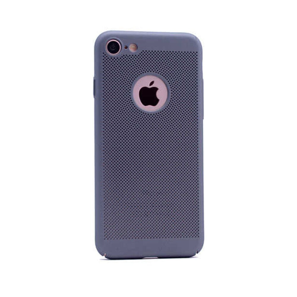 Zore iPhone 6Plus/6SPlus ile Uyumlu Rubber Delikli Sert Kılıf Gri