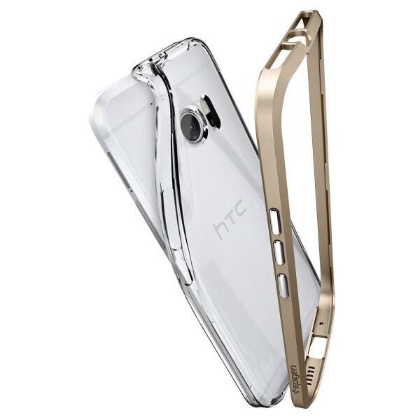 Spigen 10 ile Uyumlu Kılıf Neo Hybrid Crystal Champagne Gold