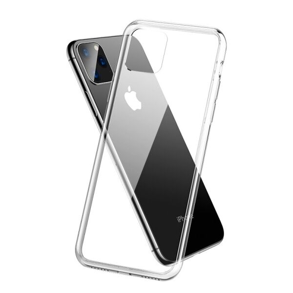 iPhone 11 Pro ile Uyumlu Tıpalı Şeffaf Silikon Kılıf Şeffaf