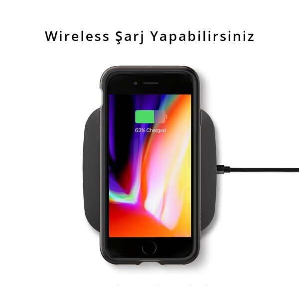 Spigen iPhone 7 Plus / 8 Plus ile Uyumlu Kılıf Neo Hybrid Herringbone Serisi Gunmetal