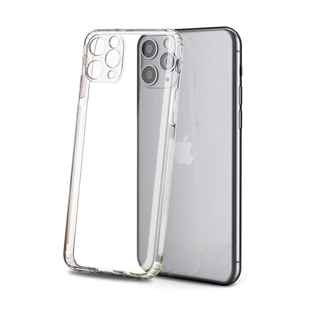 Jopus iPhone 11 Pro ile Uyumlu Tıpalı Kamera Korumalı Silikon Kılıf Şeffaf