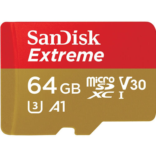 Sandisk Extreme 64GB Micro SD Hafıza Kartı 4K 100MB/s