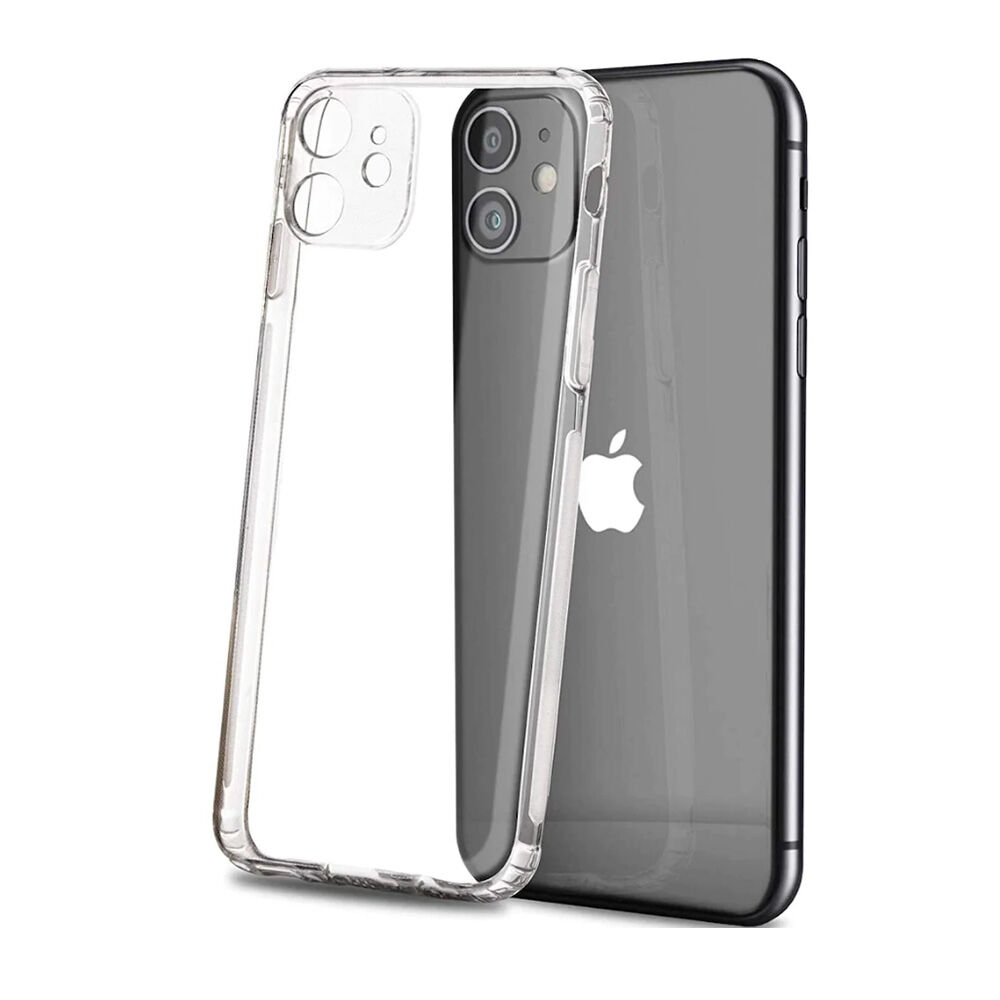 Jopus iPhone 11 ile Uyumlu Tıpalı Kamera Korumalı Silikon Kılıf Şeffaf
