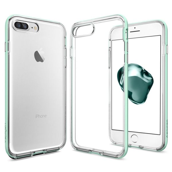 Spigen iPhone 7 Plus ile Uyumlu Kılıf Neo Hybrid Crystal Mint