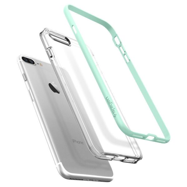 Spigen iPhone 7 Plus ile Uyumlu Kılıf Neo Hybrid Crystal Mint