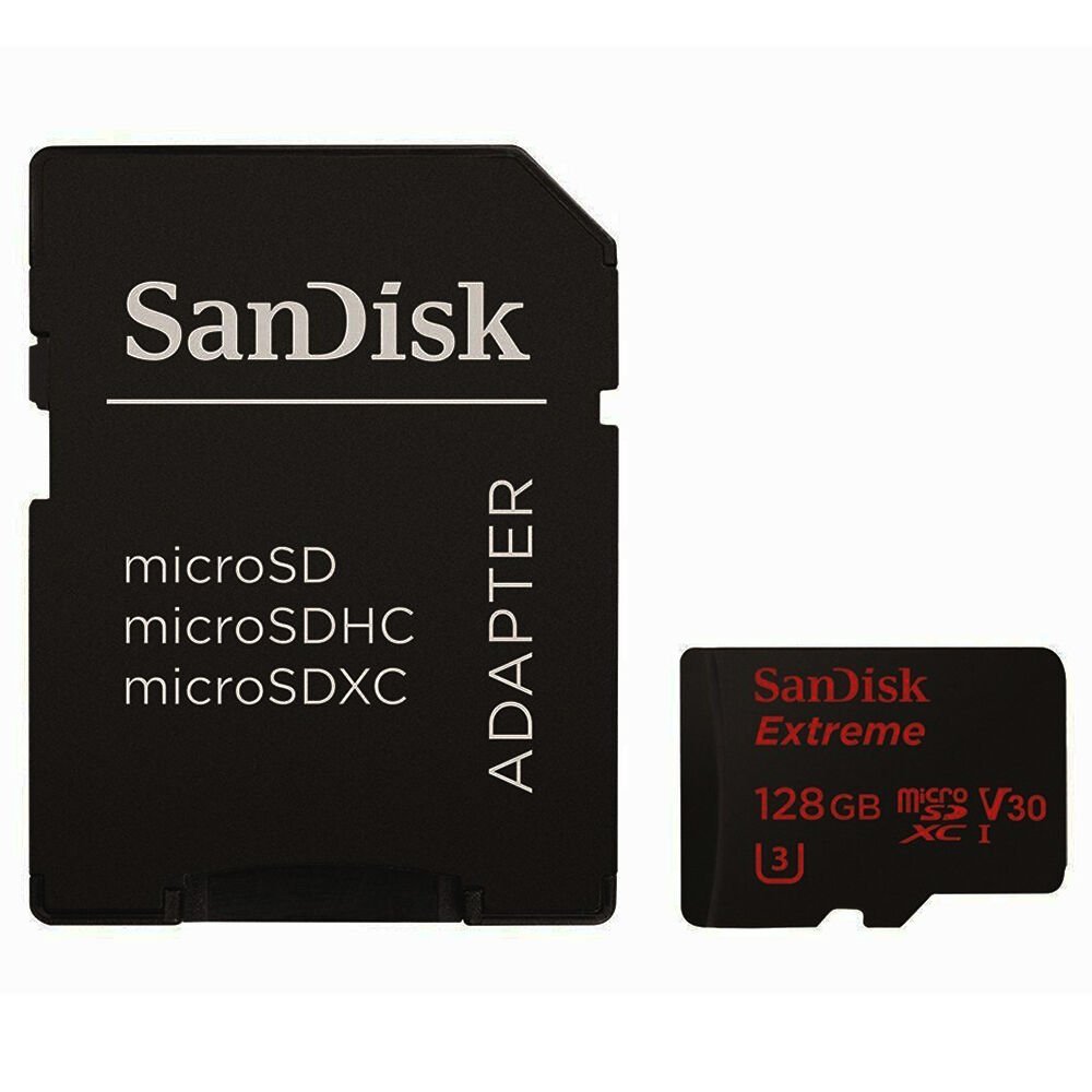 Sandisk Extreme 128GB Micro SD Hafıza Kartı Adaptörlü SDSQXVF-128G-GN6MA