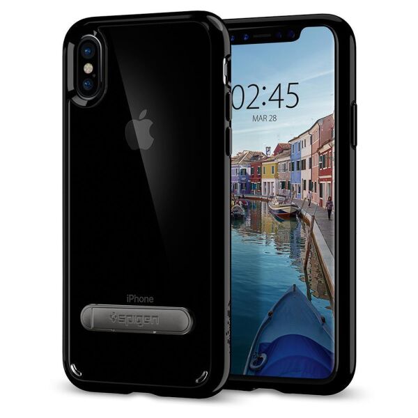 Spigen iPhone X ile Uyumlu Kılıf Ultra Hybrid S Jet Black
