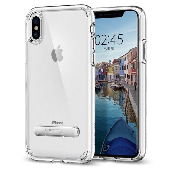 Spigen iPhone X ile Uyumlu Kılıf Ultra Hybrid S Crystal Clear