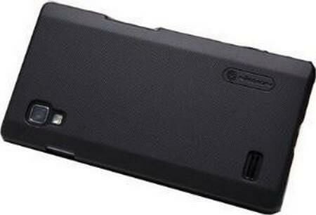 Nillkin Optimus L9 ile Uyumlu Sert Kauçuk Kılıf Siyah