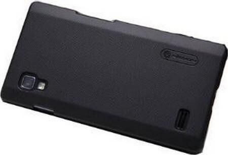 Nillkin Optimus L9 ile Uyumlu Sert Kauçuk Kılıf Siyah